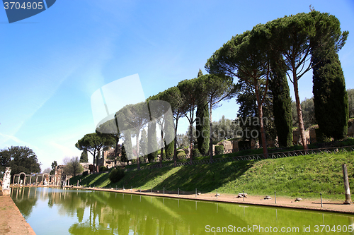 Image of Ancient ruins of Villa Adriana ( The Hadrian\'s Villa ), Canopo, 