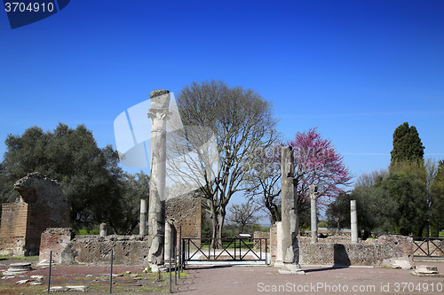 Image of Ancient ruins of Villa Adriana ( The Hadrian\'s Villa ), Quadripo