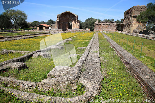 Image of Ancient ruins of Villa Adriana ( The Hadrian\'s Villa ), Piazza d