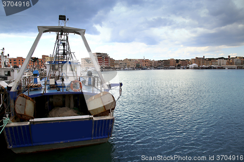 Image of Panoramic view of port Anzio, with the fishing boats and fishing