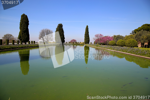 Image of Ancient ruins of Villa Adriana ( The Hadrian\'s Villa ), Pecile, 