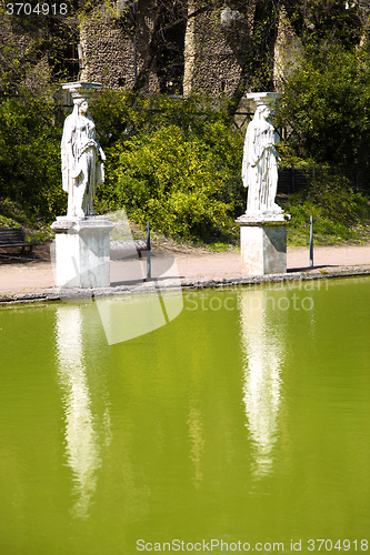 Image of Ancient ruins of Villa Adriana ( The Hadrian\'s Villa ), Canopo, 