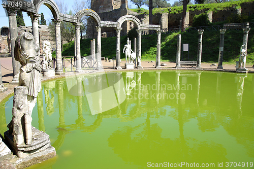 Image of Ancient ruins of Villa Adriana ( The Hadrian\'s Villa ), Canopo, 