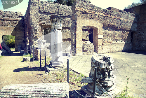 Image of Ancient ruins of Villa Adriana ( The Hadrian\'s Villa ), Pavilion