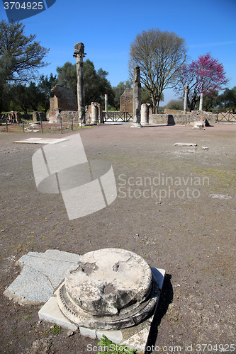 Image of Ancient ruins of Villa Adriana ( The Hadrian\'s Villa ), Quadripo