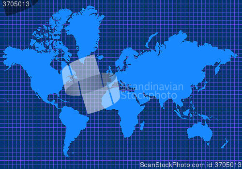 Image of Blue global map