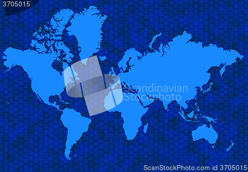 Image of Blue global map