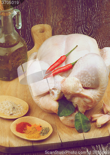 Image of Raw Chicken Ready to Roast