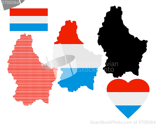 Image of map of Luxembourg