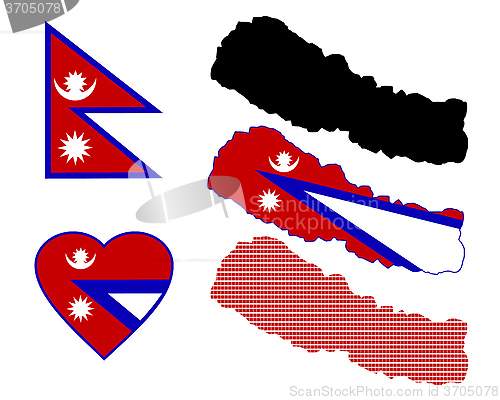 Image of map of Nepal