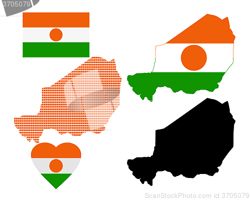 Image of map of Niger