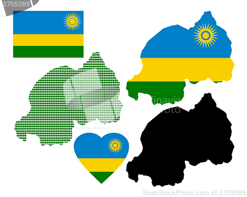 Image of map of Rwanda