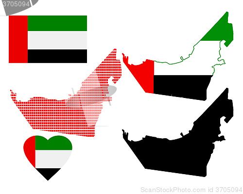 Image of map of United Arab Emirates