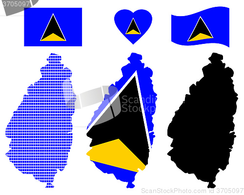 Image of Map of Saint Lucia