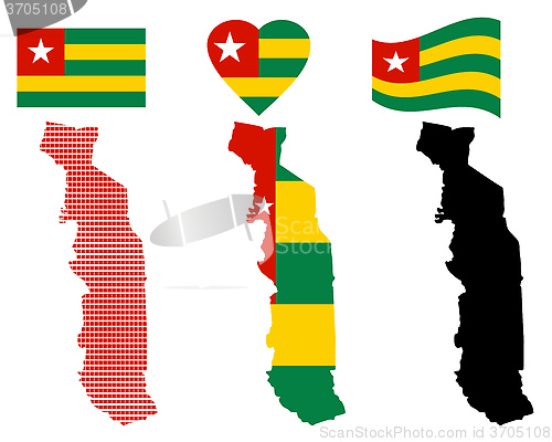 Image of map of the Togolese Republic