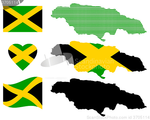 Image of map of Jamaica