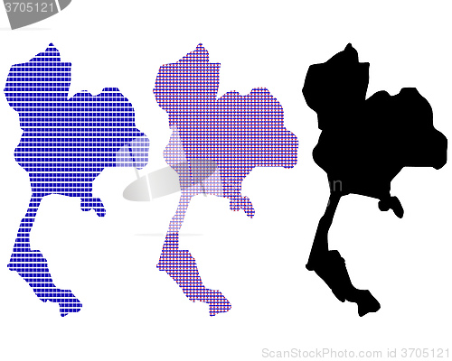 Image of map of Thailand