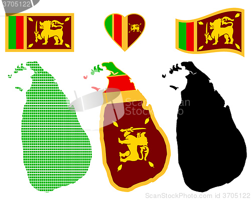 Image of Map of the Democratic Socialist Republic of Sri Lanka