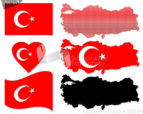 Image of map of Turkey