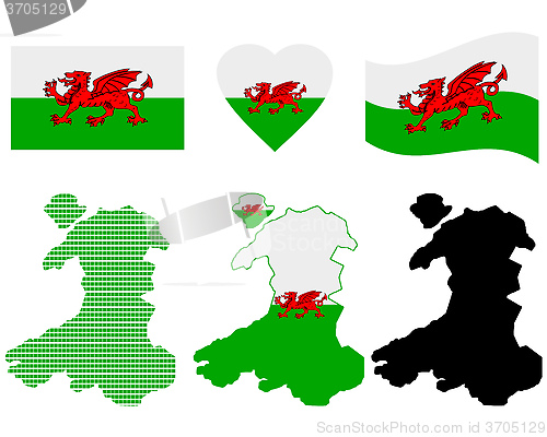 Image of map of Wales