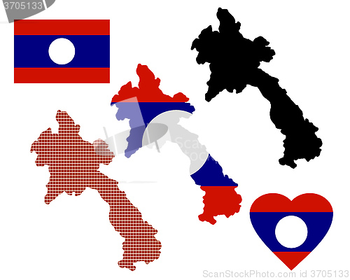 Image of Laos map