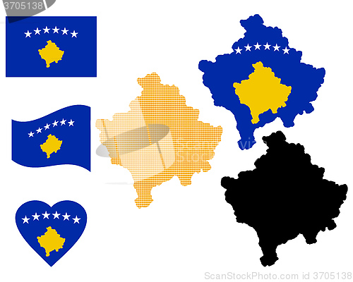 Image of map of Kosovo