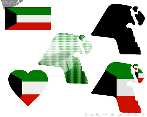 Image of map of Kuwait