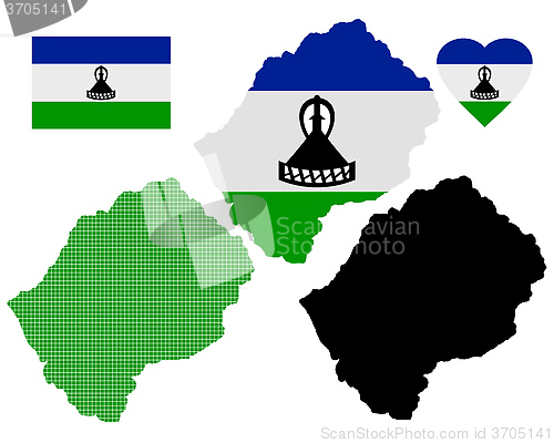 Image of map of Lesotho