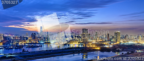 Image of Hong Kong city sunset