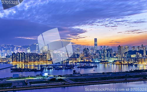 Image of Hong Kong city sunset