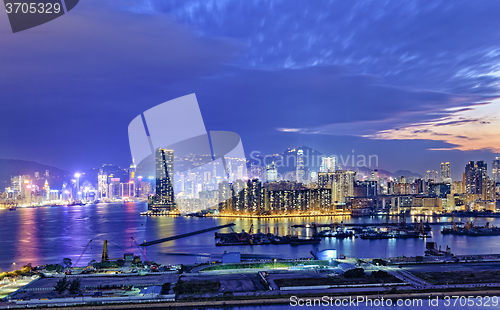 Image of Hong Kong city sunset