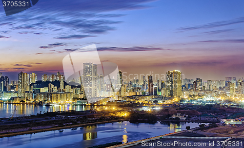 Image of Hong Kong city sunset