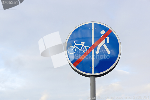 Image of Sign for pedestrians and cyclists
