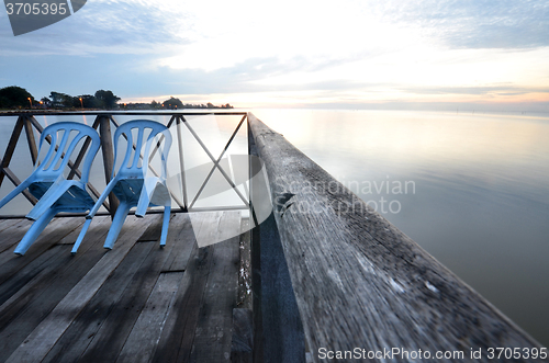 Image of Tanjung Sepat lover jetty in the morning light