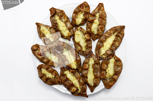 Image of traditional karelian pasties on the plate