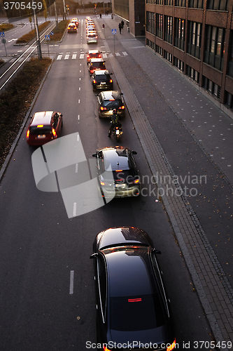 Image of traffic at night