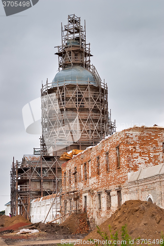 Image of Restoration in Abalak Znamenski monastery. Russia