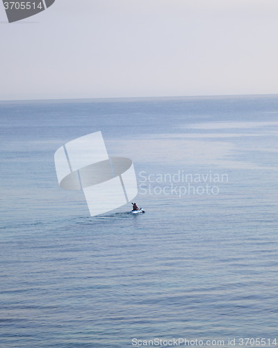 Image of Paddling-canoe on sea