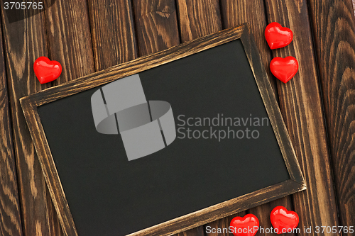 Image of hearts and blackboard 