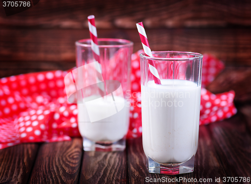 Image of fresh milk in glasses