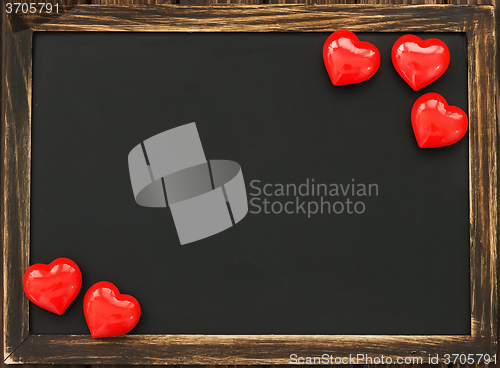 Image of hearts and blackboard 