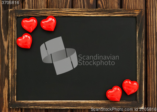 Image of hearts and blackboard 