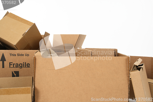 Image of Closeup of cardboard boxes