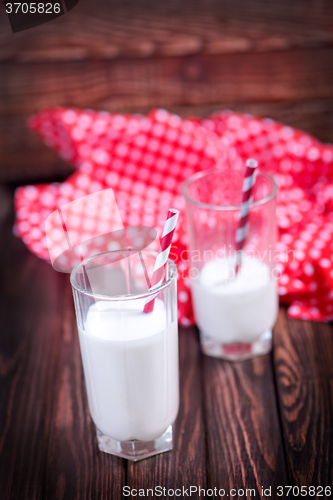 Image of fresh milk in glasses