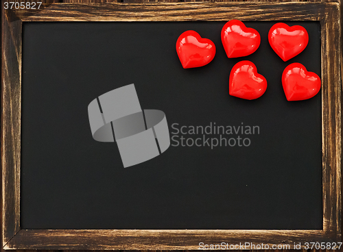 Image of hearts and blackboard 