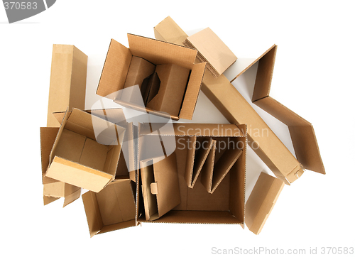 Image of Cardboard boxes, view from top