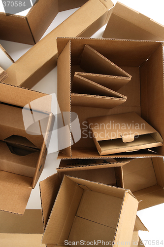 Image of Cardboard boxes, from above