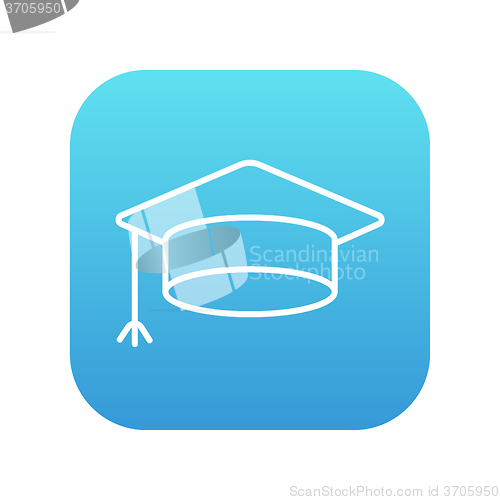 Image of Graduation cap line icon.