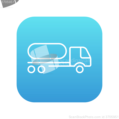 Image of Fuel truck line icon.