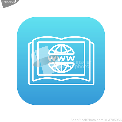 Image of International education technology line icon